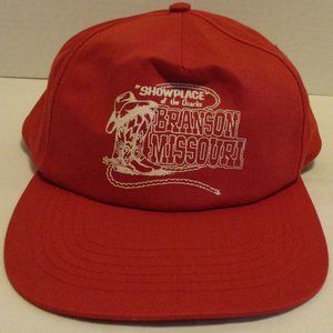 Branson Missouri Resort Red White Show Place Ozark Snapback Graphic Hat
